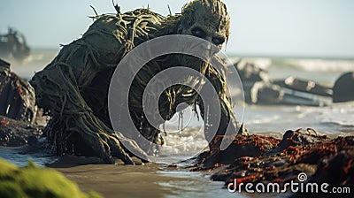 The Tree Man: A Detailed Character Design Rendered In Unreal Engine Stock Photo