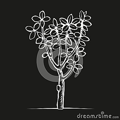 Vector woodcut print style tree Vector Illustration