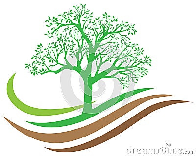 Tree nature logo Vector Illustration