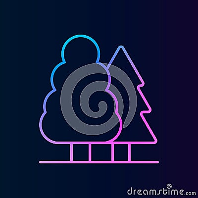 Tree nolan icon. Simple thin line, outline vector of real estateicons for ui and ux, website or mobile application Stock Photo
