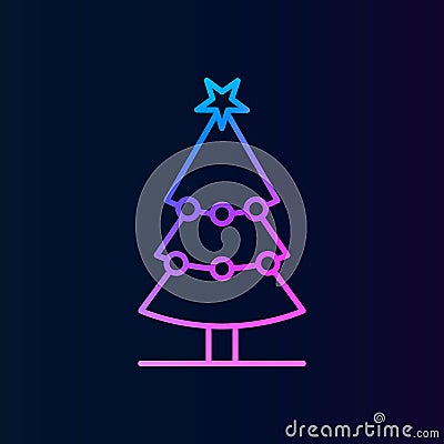 Tree nolan icon. Simple thin line, outline vector of treeicons for ui and ux, website or mobile application Stock Photo
