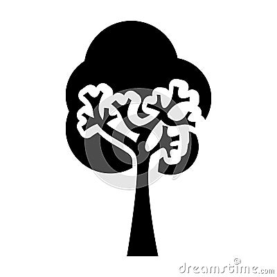 Tree plant ecological icon Vector Illustration