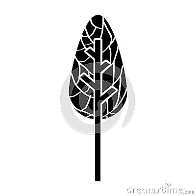 Tree plant ecological icon Vector Illustration