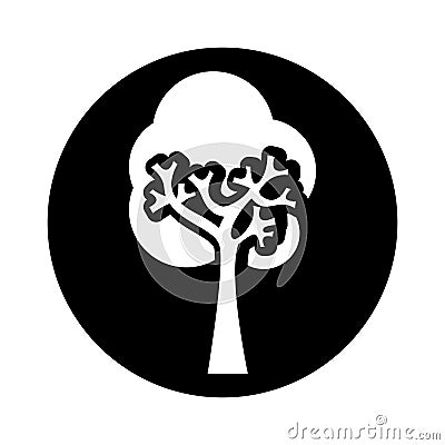 Tree plant ecological icon Vector Illustration
