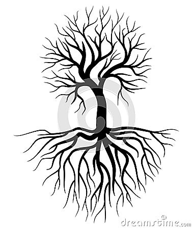 Tree and root Illustration Vector Vector Illustration