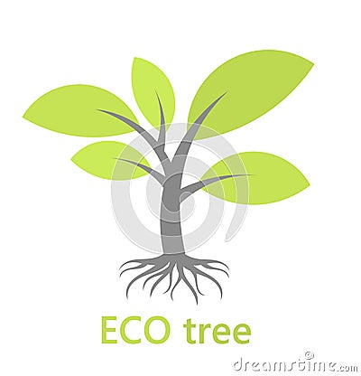 Tree with roots Vector Illustration