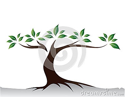 Tree Roots Logo Stock Photo