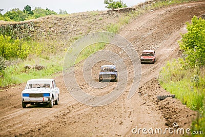 Tree Russian soviet rally cars Stock Photo