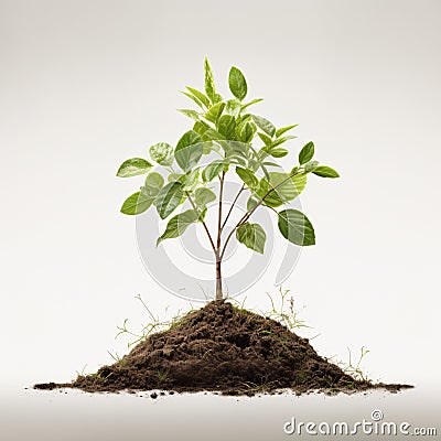 Tree sapling is a planting plot where the growth of trees begins. Planting trees in this way is an important process in creating Cartoon Illustration