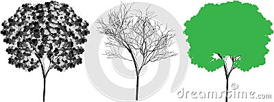 Tree silhouette vector Vector Illustration