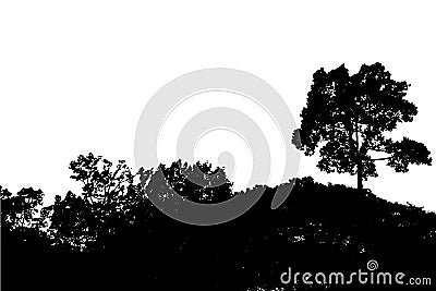 Tree silhouette vector Vector Illustration