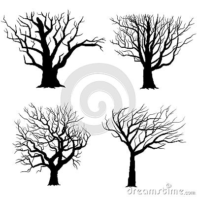 Tree Silhouettes Vector Illustration