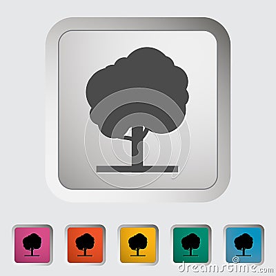 Tree. Single icon. Vector Illustration