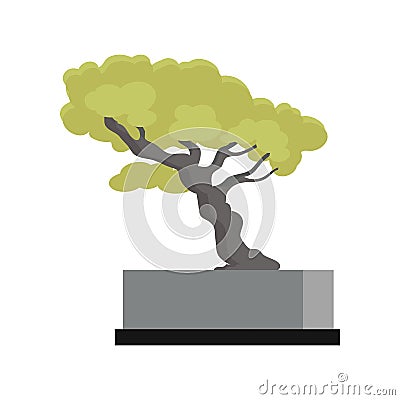 Tree Souvenir Accessoire. Money Tree Icon Vector Illustration