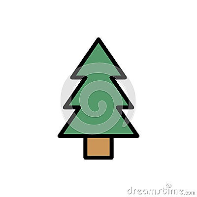 Tree, spruce icon. Simple color with outline vector elements of camping icons for ui and ux, website or mobile application Stock Photo