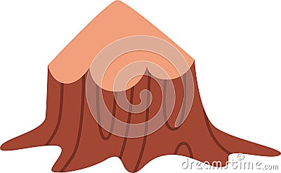 Tree Stump Icon Vector Illustration