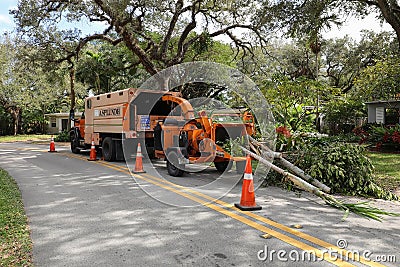 Tree trimming company Editorial Stock Photo