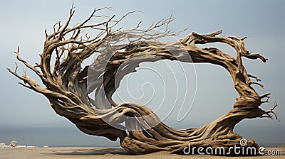 A tree with twisted branches Stock Photo