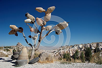 The tree of vases Stock Photo