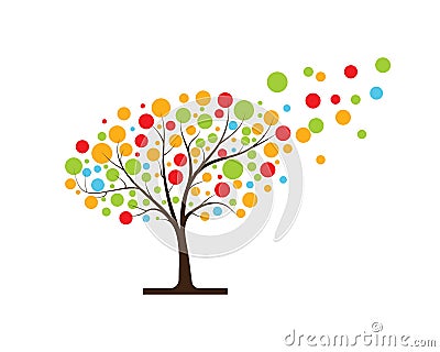 tree vector icon logo green Stock Photo