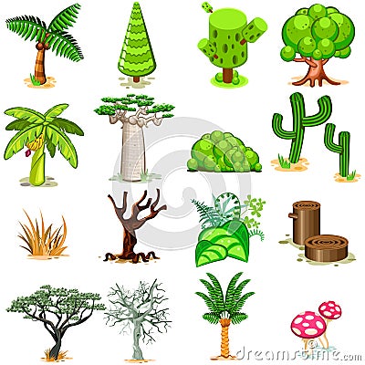 Tree Vector illustration Collection Pack Vector Illustration
