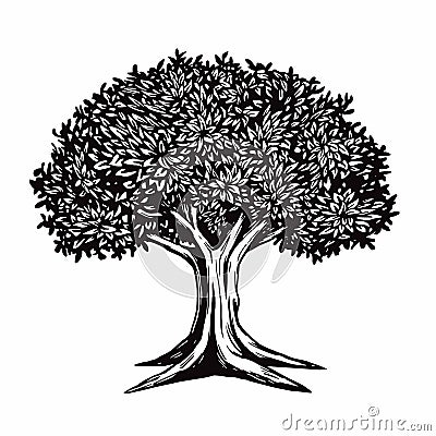 Tree Vector Illustration Logo Template Vector Illustration