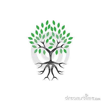 Tree wellness logo icon design template vector illustration Vector Illustration