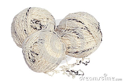 A tree white ball of yarn Stock Photo