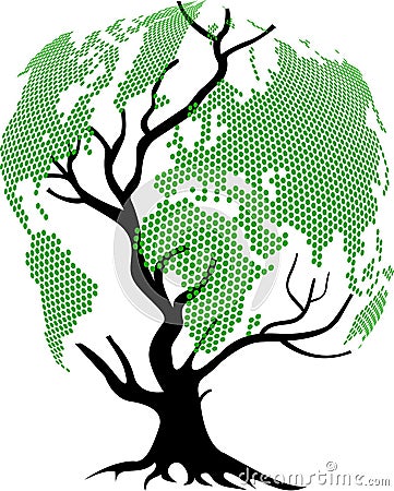 Tree world Vector Illustration