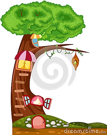 Treehouse Vector Illustration
