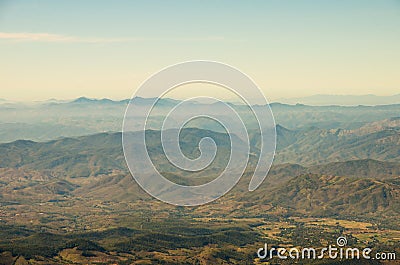 Treeless mountain in cloudy day Stock Photo