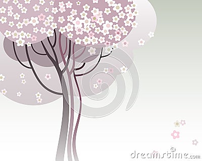 Trees in bloom Vector Illustration