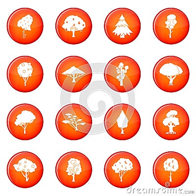 Trees icons vector set Vector Illustration