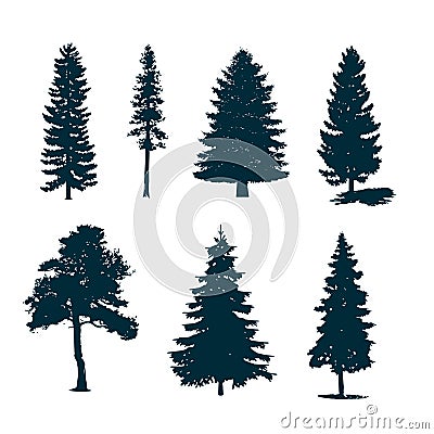 Trees silhouettes Vector Illustration