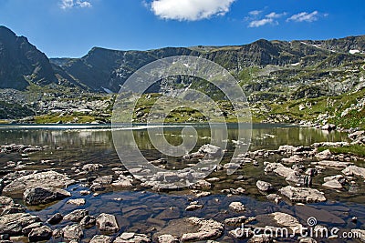 The Trefoil Lake, The Seven Rila Lakes, Rila Mountain Stock Photo