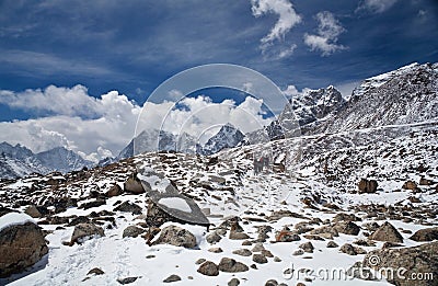 Trekkers in Sagarmatha National park, Nepal Editorial Stock Photo