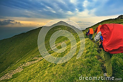 Trekking Stock Photo