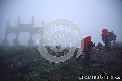 Trekking Stock Photo