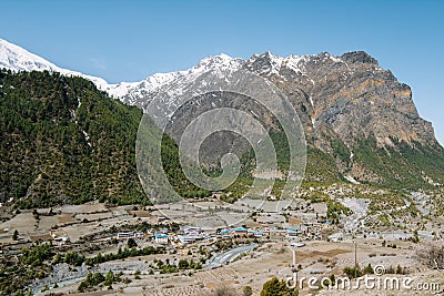 Trekking in Nepal, Himalayas, Annapurna Conservation Area Stock Photo