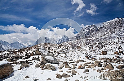 Trekking in Sagarmatha national park, Nepal Stock Photo