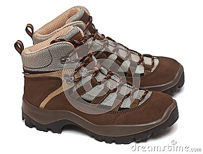 Trekking shoes Stock Photo