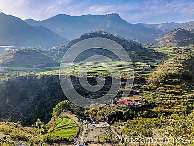 Trekking time kheerganga Himachal Pradesh Stock Photo