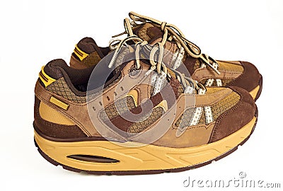 Trekking toning shoes Stock Photo