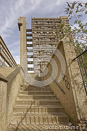 Trellick Tower London, brutalist. Arquitecture Editorial Stock Photo