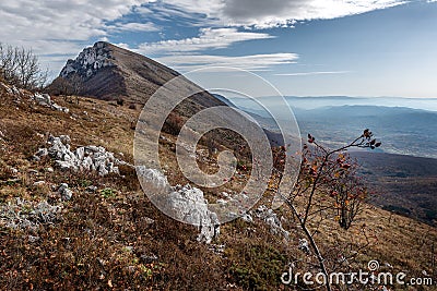 Trem, highest peak of Dry mountain in Serbia Stock Photo
