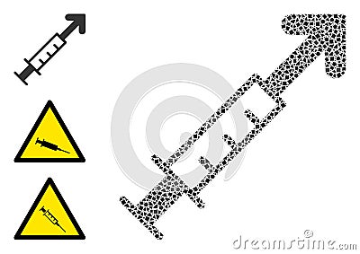 Tremulant Vector Vaccine Icon Mosaic Vector Illustration