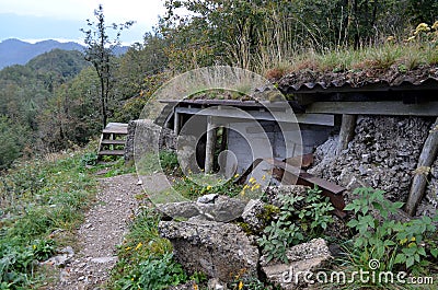 Trench first world war in Europe Stock Photo