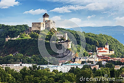 Trencin castle, Slovakia Stock Photo