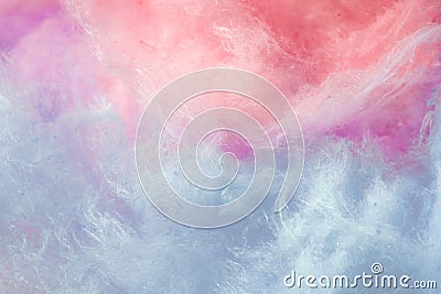 Pantone, trend color of the year, coral and purple background, cotton candy Stock Photo