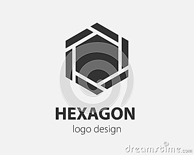 Trend logo vector hexagon tech design. Technology logotype for smart system, network application, crypto icon Vector Illustration